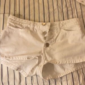 White Jean Shorts